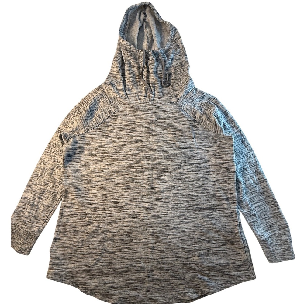 Mossimo Supply Co Womens XXL Gray Space Dye Funnel Neck Hoodie Pullover